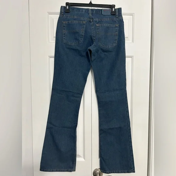 Vintage 90s / Y2K Buffalo David Bitton Dark Blue Boot Cut Jeans Size 27 - Picture 2 of 8